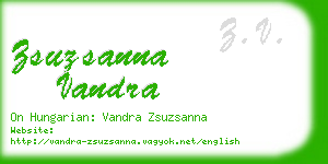 zsuzsanna vandra business card